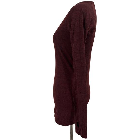 Lululemon Maroon Long Sleeve Swiftly Tech Shirt Size 6 - Picture 4 of 12